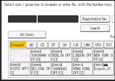 Operation panel screen illustration