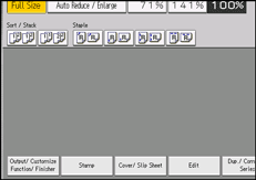 Operation panel screen illustration