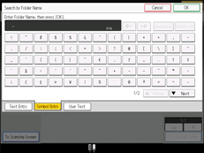 Operation panel screen illustration