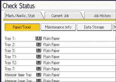 Operation panel screen illustration