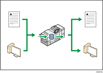 Illustration of utilizing stored documents