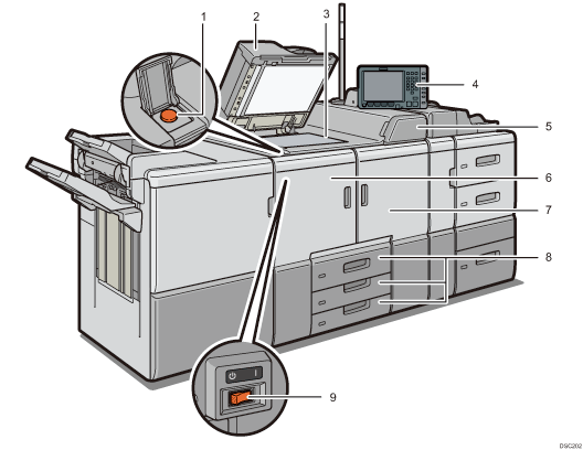 Main unit illustration numbered callout illustration