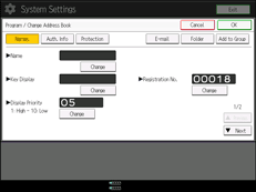 Operation panel screen illustration