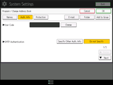 Operation panel screen illustration