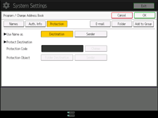 Operation panel screen illustration