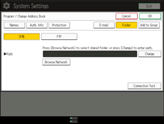 Operation panel screen illustration