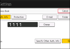 Operation panel screen illustration