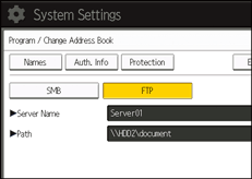 Operation panel screen illustration