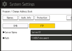 Operation panel screen illustration