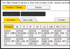 operation panel screen illustration