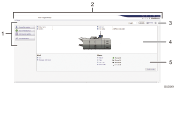Web browser screen illustration numbered callout illustration