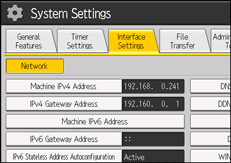 Operation panel screen illustration