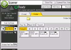 Operation panel screen illustration