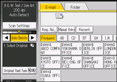 Operation panel screen illustration