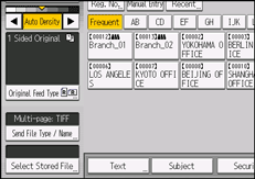 Operation panel screen illustration