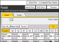Operation panel screen illustration