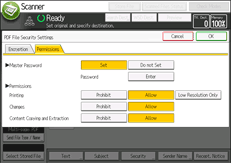 Operation panel screen illustration