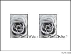 Abbildung von Scharf/Weich