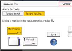 Ilustración de la pantalla panel de mandos