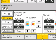 Ilustración de la pantalla panel de mandos