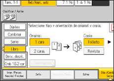 Ilustración de la pantalla panel de mandos