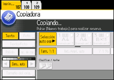 Ilustración de la pantalla panel de mandos
