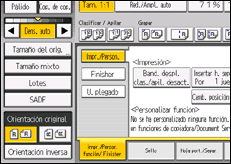 Ilustración de la pantalla panel de mandos
