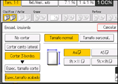 Ilustración de la pantalla panel de mandos