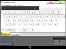 Ilustración de la pantalla panel de mandos
