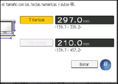 Ilustración de la pantalla del panel de mandos