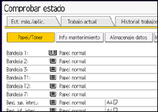 Ilustración de la pantalla panel de mandos
