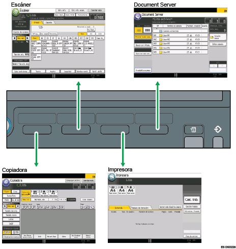 Ilustración de cambio de modos