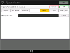Ilustración de la pantalla panel de mandos