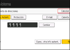 Ilustración de la pantalla panel de mandos