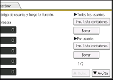 Ilustración de la pantalla panel de mandos