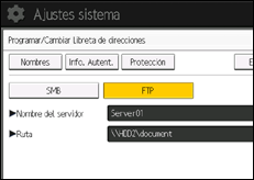 Ilustración de la pantalla panel de mandos