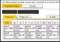 ilustración de la pantalla del panel de operaciones