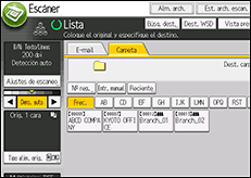 Ilustración de la pantalla panel de mandos