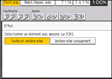 Illustration de l'écran du panneau de commande