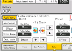 Illustration de l'écran du panneau de commande
