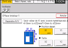 Illustration de l'écran du panneau de commande