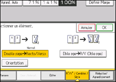 Illustration de l'écran du panneau de commande
