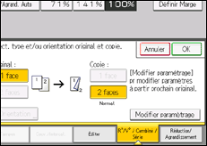 Illustration de l'écran du panneau de commande