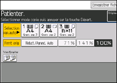 Illustration de l'écran du panneau de commande