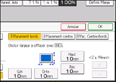Illustration de l'écran du panneau de commande