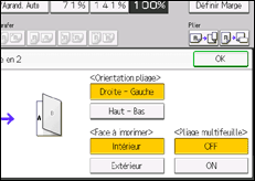 Illustration de l'écran du panneau de commande