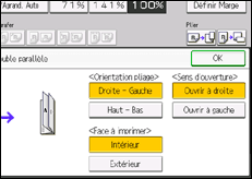 Illustration de l'écran du panneau de commande