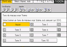 Illustration de l'écran du panneau de commande