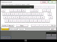 Illustration de l'écran du panneau de commande