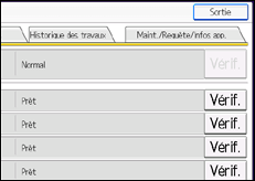 Illustration de l'écran du panneau de commande